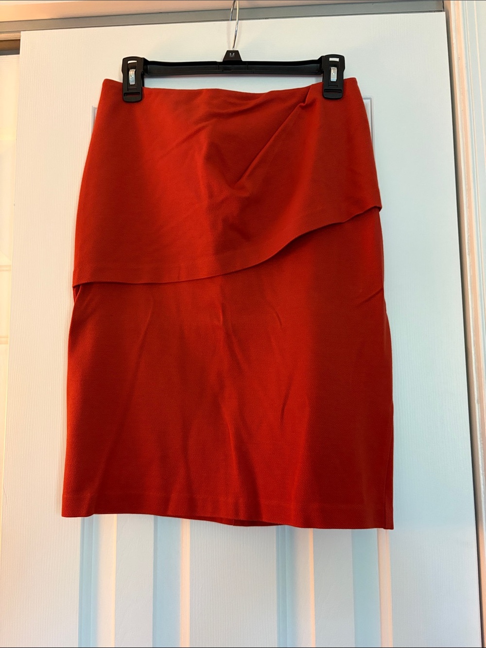CAbi Red Layered Pencil Skirt
